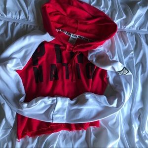 VS Pink cropped hoodie